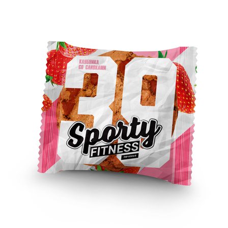 Печенье Sporty Protein (65 гр) клубника