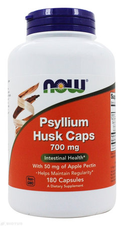 NOW Psyllium Husk 700 mg + pectin (180 капс)