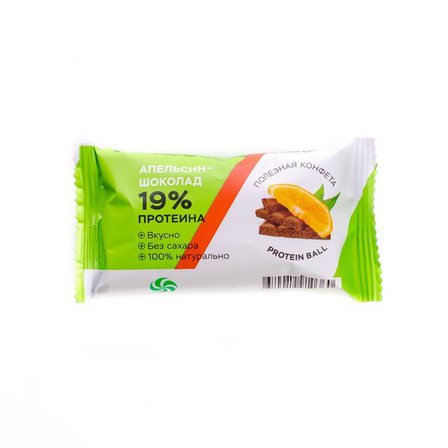 Полезные конфеты HealthyBall Protein 28 гр (14 гр*2 шт) Апельсин - шоколад
