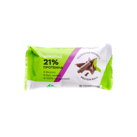 Полезные конфеты HealthyBall Protein 28 гр (14 гр*2 шт) Шоколад
