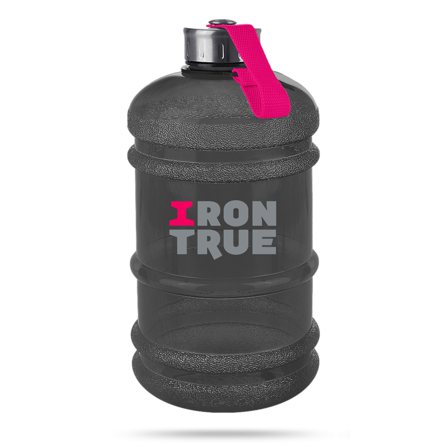 IronTrue Бутылка (2,2 литра) черная с розовым