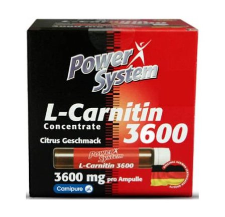 Power System Коробка L-Carnitine 3600 (20 ампул по 25 мл)