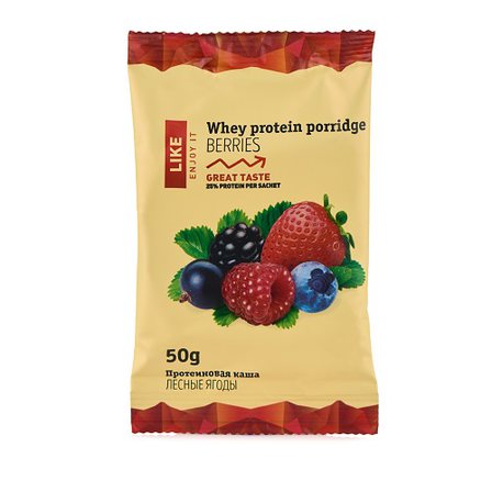 LIKE Protein Протеиновая  каша (50 гр) лесные ягоды