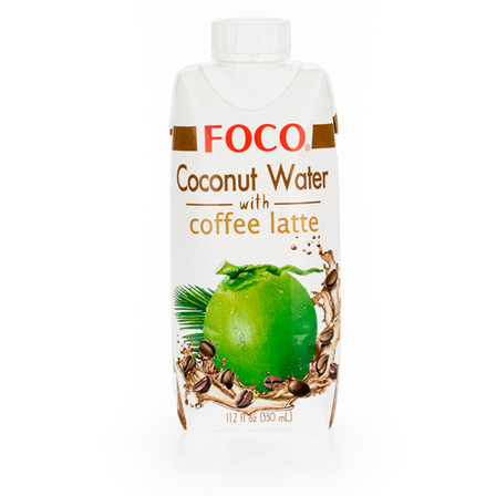 FOCO Натуральная кокосовая вода с кофе латтэ (330 мл)