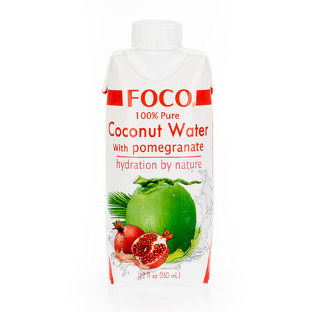 FOCO Натуральная кокосовая вода с соком гарната (330 мл) без сахара