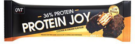 QNT Протеиновый батончик Protein Joy (60 гр) печенье и крем