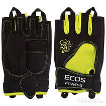 Ecos Перчатки для фитнеса женские SB-16-1728 (жёлто-чёрные)