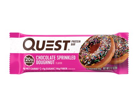 Quest Bar 60 гр Chocolate Sprinkled Doughnut (шоколадный пончик)