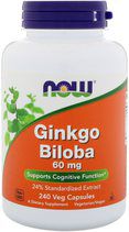 NOW Ginkgo Biloba 60 mg (120 вег. капс)