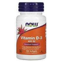 NOW Vitamin D3 400 IU (180 капс)