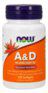 NOW Foods Vitamin A + D 10000/400 (100 гелевых капсул) витамины А и Д