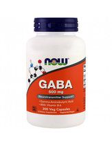 NOW GABA 500 mg + B6 (200 капс)
