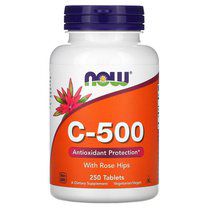 NOW Vitamin C 500 mg + Rose Hips (250 таб.)