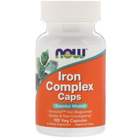 NOW Iron Complex (Glycinate) (100 таб.)