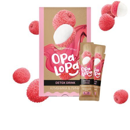 Opa Lopa Напиток Детокс (10 г) Клубника-личи