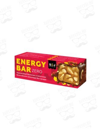 Slice of Joy Батончик арахисовый Energy Bar Zero (45 гр) Арахис в молочном шоколаде