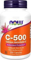NOW Vitamin C 500 Ascorbate (250 вег. капс.)