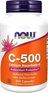 NOW Foods Vitamin C 500 Ascorbate (250 веганских капсул) аскорбат кальция