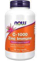 NOW Vitamin C 1000  + Zinc Immune (180 вег. капс.)
