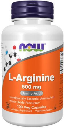NOW L-Arginine 500 mg (100 вег. капс)