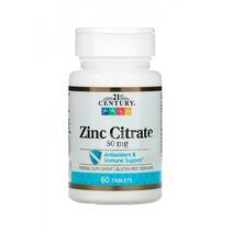 21st CENTURY Zinc Citrate 50 мг (60 таб)