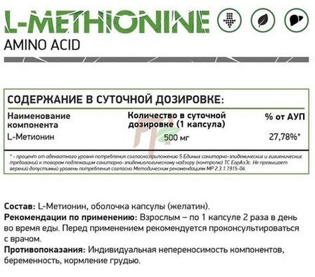 NaturalSupp L-METHIONINE (60 капс.)