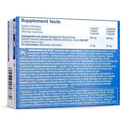 Olimp Ashwagandha 600 Sport (60 капс.)