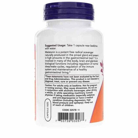 NOW Foods Melatonin 3 mg (90 капс)