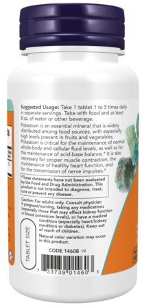 NOW Foods Potassium Gluconate 99 mg (100 таб.) калий глюконат