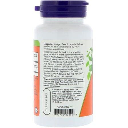 NOW Foods Testo Jack 200 Extra Str (60 вег.капс)