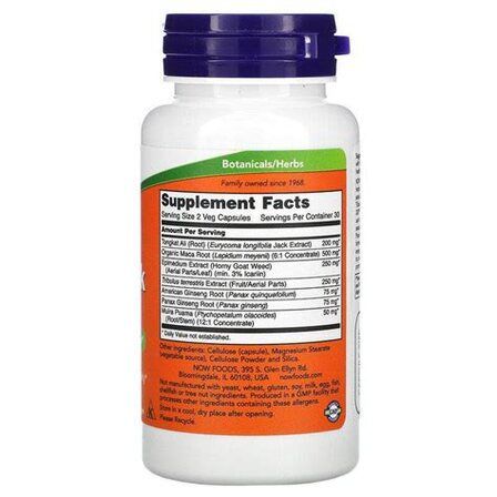 NOW Foods Testo Jack 200 Extra Str (60 вег.капс)