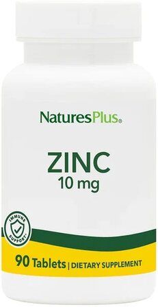 Natures Plus Zinc chelate 10 мг (90 таблеток) хелатный цинк, высокая биодоступность