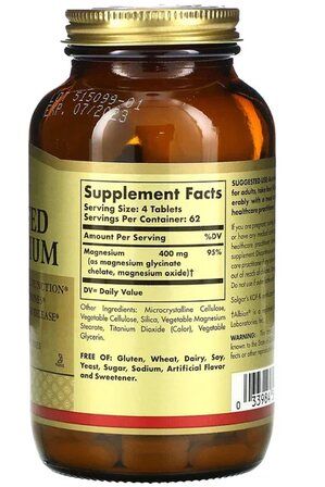 Solgar Chelated Magnesium 100Mg (100 таб) хелатный магний