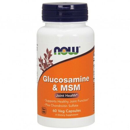 NOW Foods Glucosamine MSM (60 вег. капс.) комплекс для суставов и связок