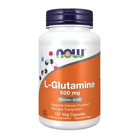 NOW Foods L - Glutamine 500 mg (120 вег. капсул) аминокислота Л - глютамин