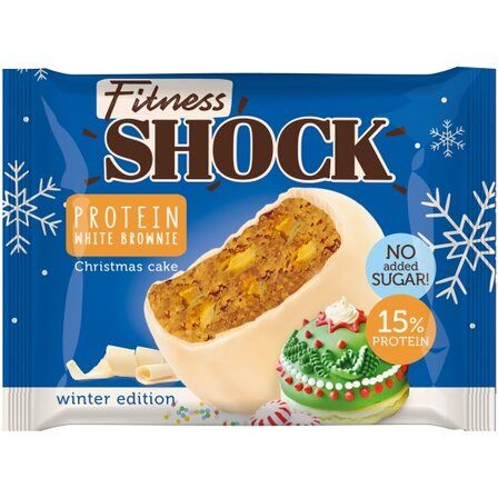 FitnesShock Protein Brownie Брауни протеиновый (50 г) вкус - рождественское печенье