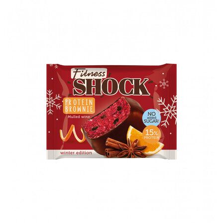 FitnesShock Protein Brownie Брауни протеиновый (50 г) вкус - глинтвейн