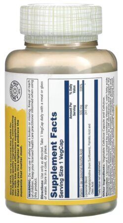 Solaray Liposomal Vitamin C 500 мг (100 вегансих капсул) витамин С в усвояемой форме