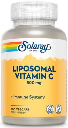 Solaray Liposomal Vitamin C 500 мг (100 вегансих капсул) витамин С в усвояемой форме