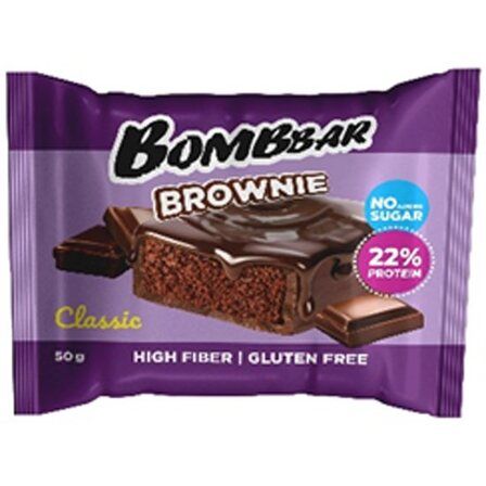 BOMBBAR Печенье глазированное Брауни "Классический шоколадный" (50 гр), без сахара