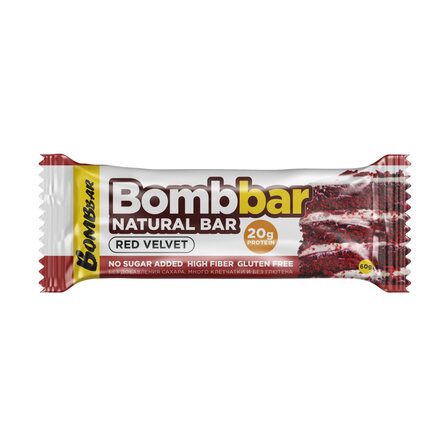 BOMBBAR Natural Bar Батончик неглазированный (60 г) Красный бархат