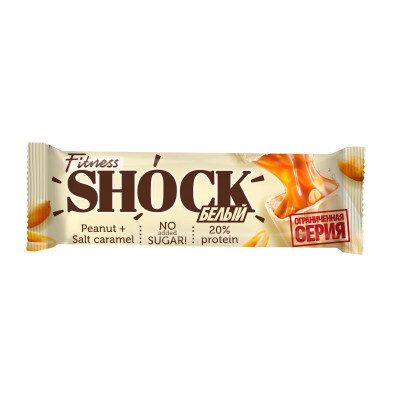 FitnesShock Батончик протеиновый глазированный (50 г) Солёный арахис, без сахара