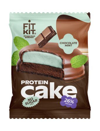 Fit Kit Protein Cake Протеиновое печенье с суфле (70 гр) шоколад - мята