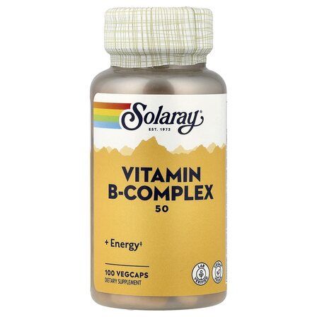 Solaray Vitamin B-Complex 100 мг (50 веганских капсул) комплекс витаминов группы B