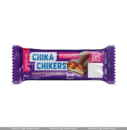 CHIKALAB ChikaChikers Батончик глазированный (40 г) арахис и карамель