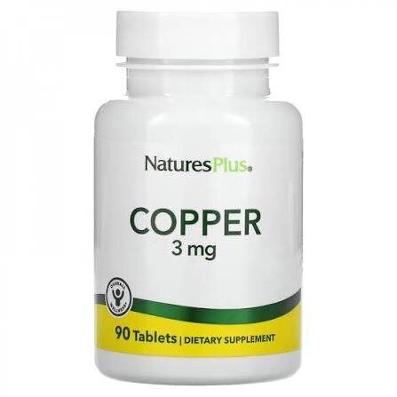 Natures Plus Copper 3 мг (90 таб.) медь хелат